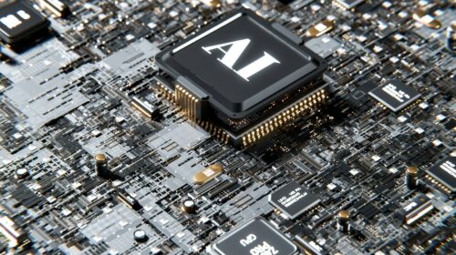 3D render of AI and GPU processors
