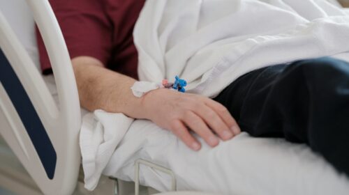 a patient with serum administered in the hospital